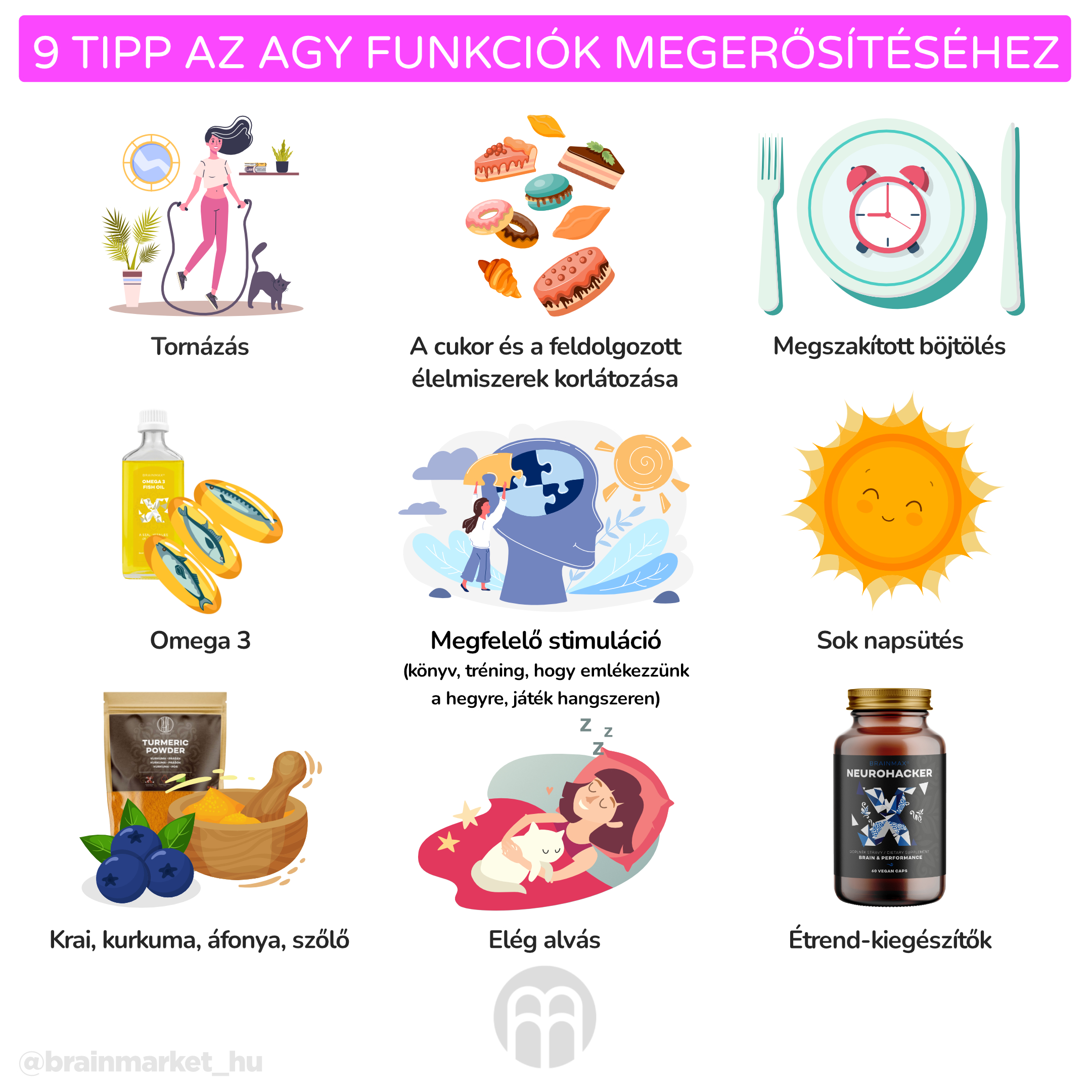 9 tipů jak posílit funkce mozku_infografika_hu